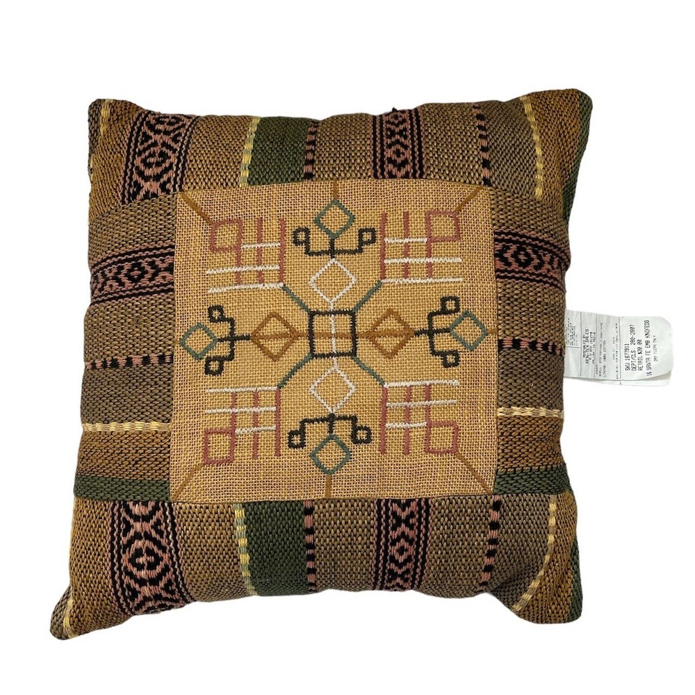 New‎ Mexico Decorative Woven Jute Blend Santa Fe Throw Pillow